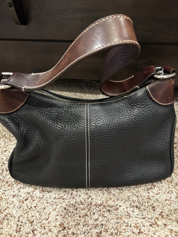 DOONEY & BOURKE Vintage ,All Weather Leather Black/Brown Handbag