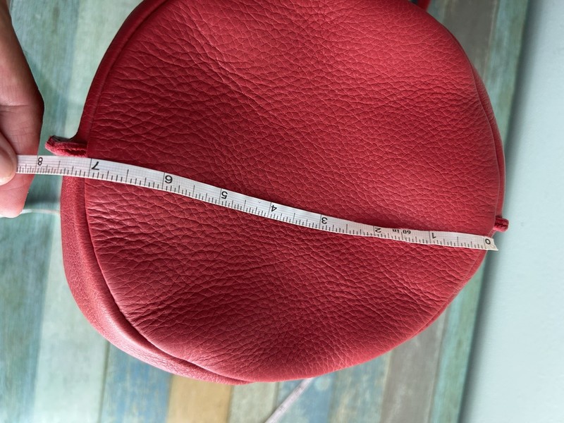 Portland Leather Devan Red Classic Bucket Tote New gallery