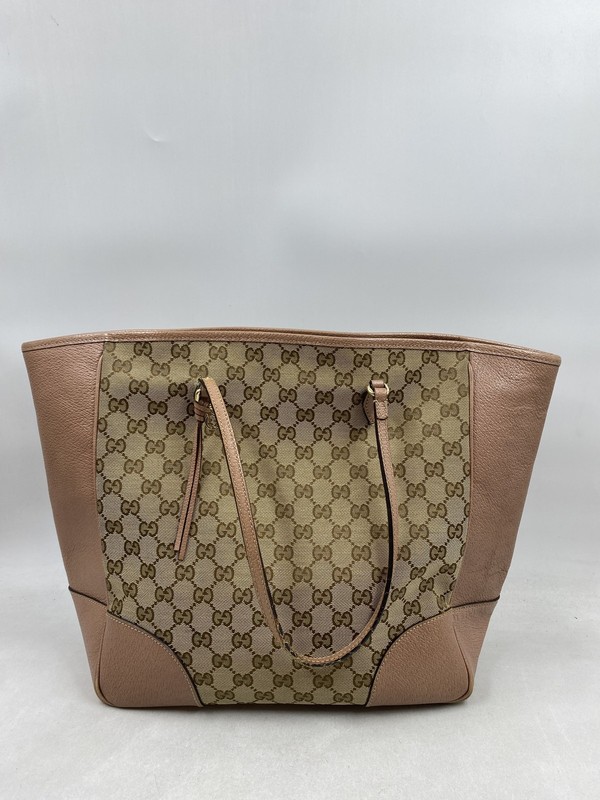 Gucci GG Bree Beige Canvas Tote Bag