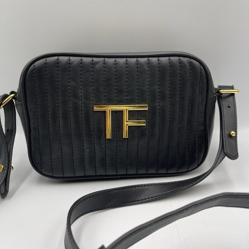 Tom Ford Black Quilted Crossbody Purse