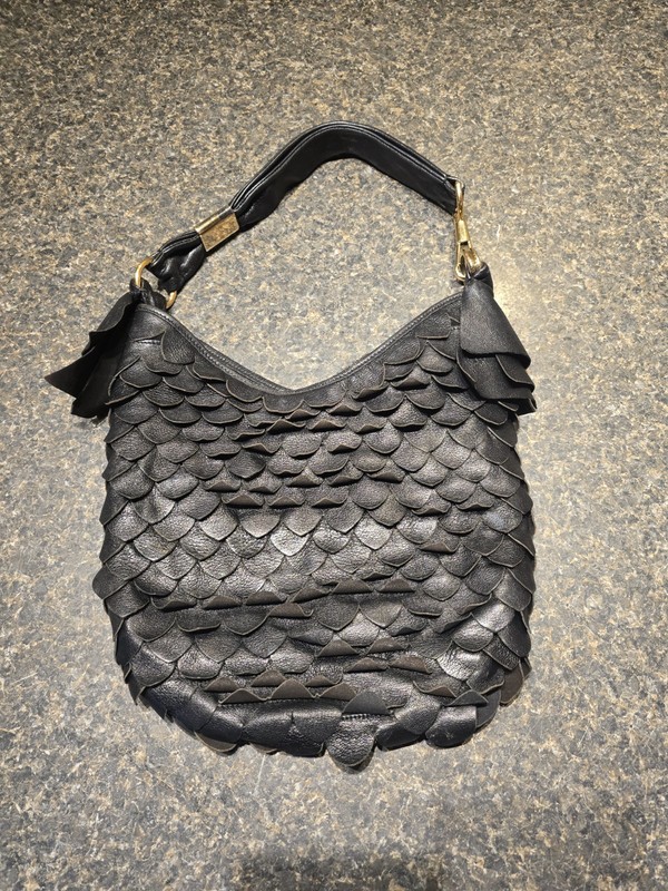 Yves Saint Laurent Black Leather Rive Gauche Hobo Shoulder Bag, YSL