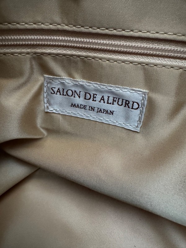 SALON DE ALFURD TOKYO Denim & Genuine Leather Tote Bag Smile Patch Japan Luxury gallery