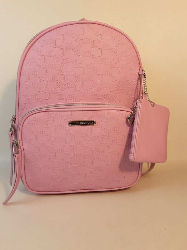 Juicy Couture Women’s Pink Word Play Backpack 14×10 In -free Purse