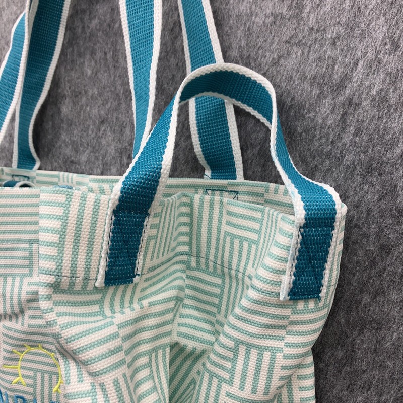 NEW Thirty-one New Horizons Tote Patchwork Stripe Aqua Endless Sunshine Beach gallery