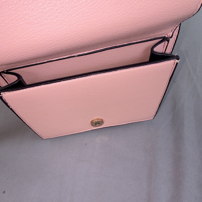 Women’s Pink NY Studded Top Handle Satchel Crossbody, Detachable Strap gallery