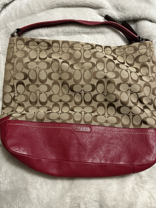Coach Handbag Purse Brown and Red