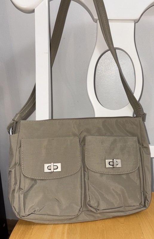 Magellan 12 X9 Crossbody Security Purse RFID Taupe New W/O Tags