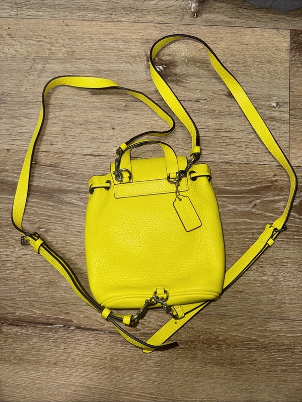 COACH CL408 Amelia Convertibl Backpack/Crossbody, BRIGHT SUNSHIN YELLOW Leather gallery