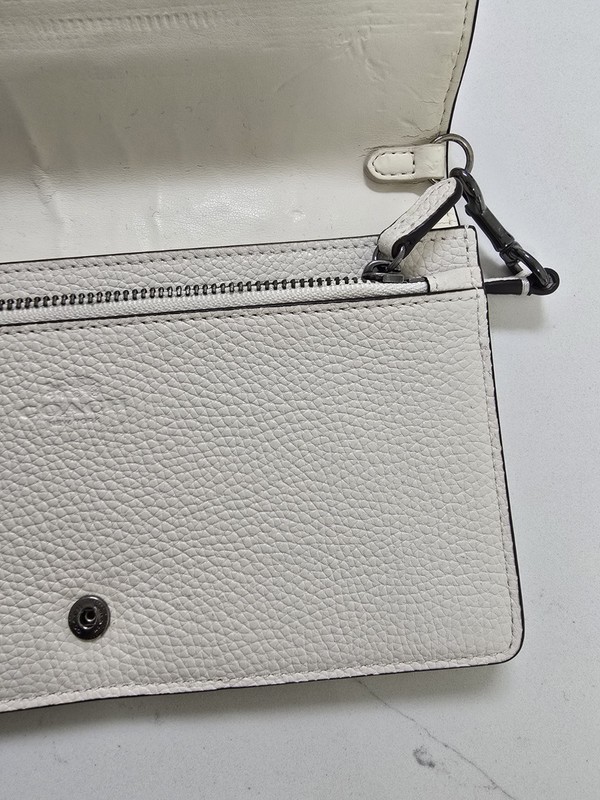 COACH Bandana Rivets Foldover Crossbody in Polished Pebble Leather gallery