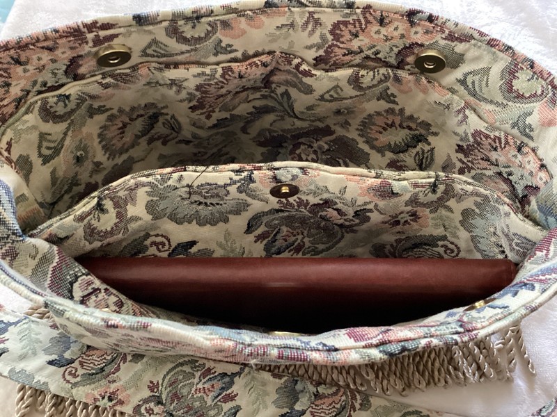 Vintage Style-Tapestry-Cross Body Handbag-14 x15-Lovely! WINDY TRAILS DESIGN gallery