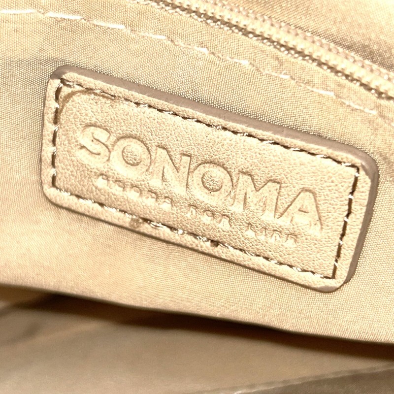 SONOMA Crossbody Women Small Leather Mailbag Purse Oat Color Adjustable Strap gallery