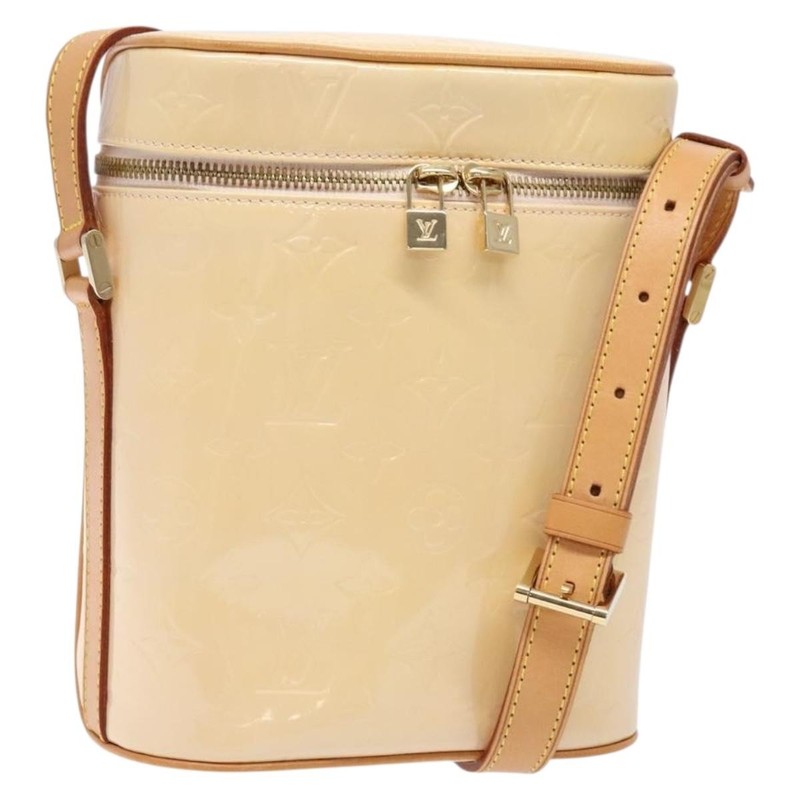 LOUIS VUITTON Vernis Sullivan Vertical Bag Marshmallow Pink M91298 Auth 140067