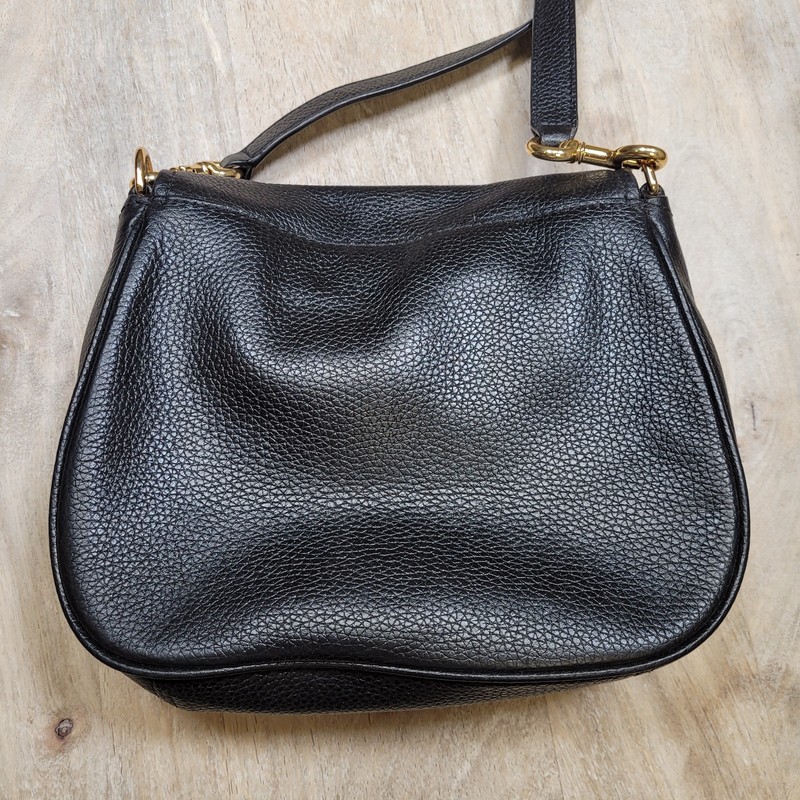 MARC JACOBS Women's Black Empire City Leather Crossbody Saddle Bag MSRP $400 gallery