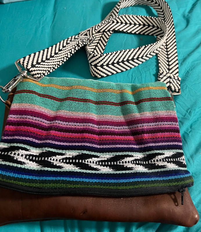 Nena and Co. Artisan Baja fold over flap bag by Euna