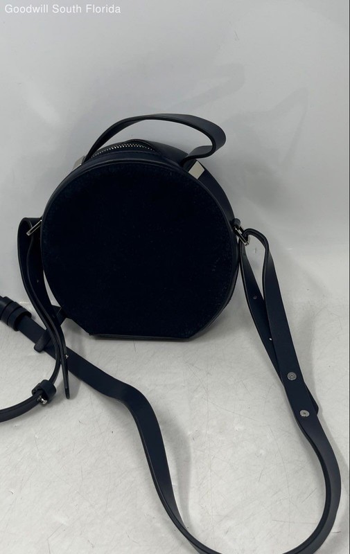 French Connection Womens Blue Leather Top Handle Adjustable Strap Crossbody Bag gallery