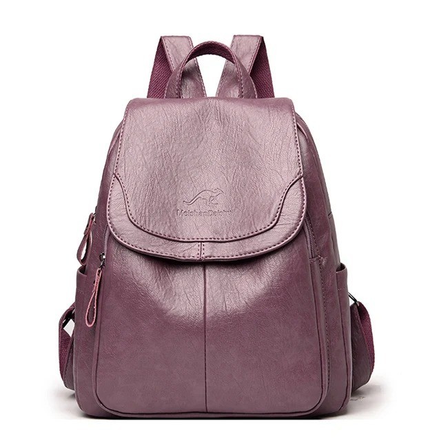 Luxury Women Genuine Leather Backpack Fashion Designer Female Soft Cow