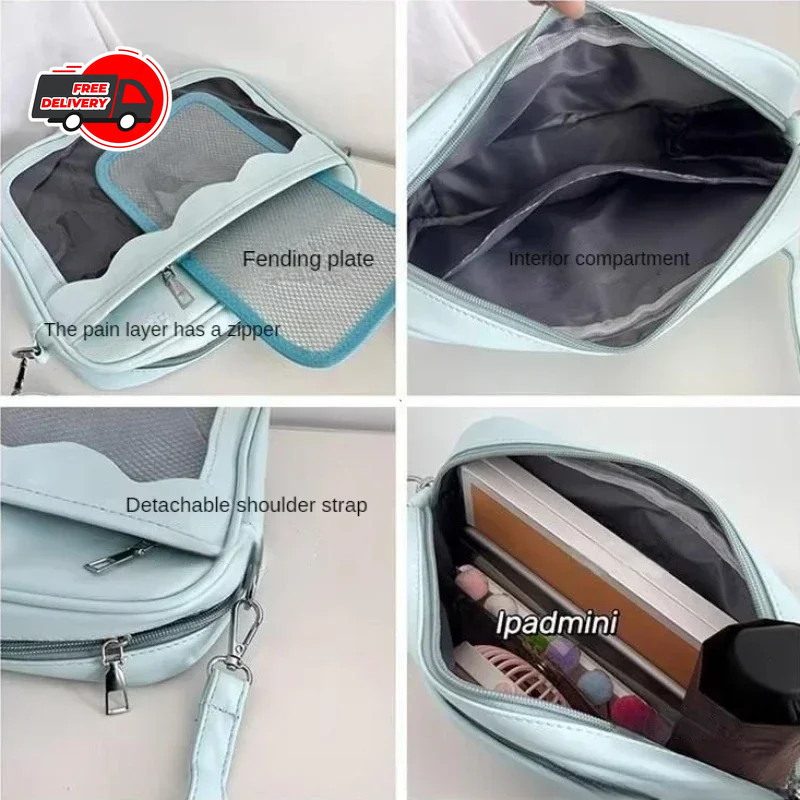 Harajuku Ita Bag for Women PU Transparent Pocket Itabag High School gallery