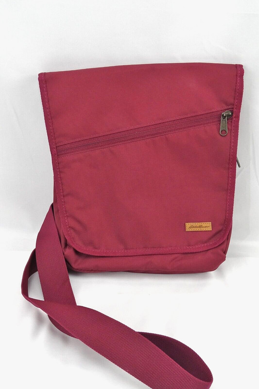 Eddie Bauer Connect Tech Slim Crossbody Bag, Burgundy/Wine, Adjustable Straps