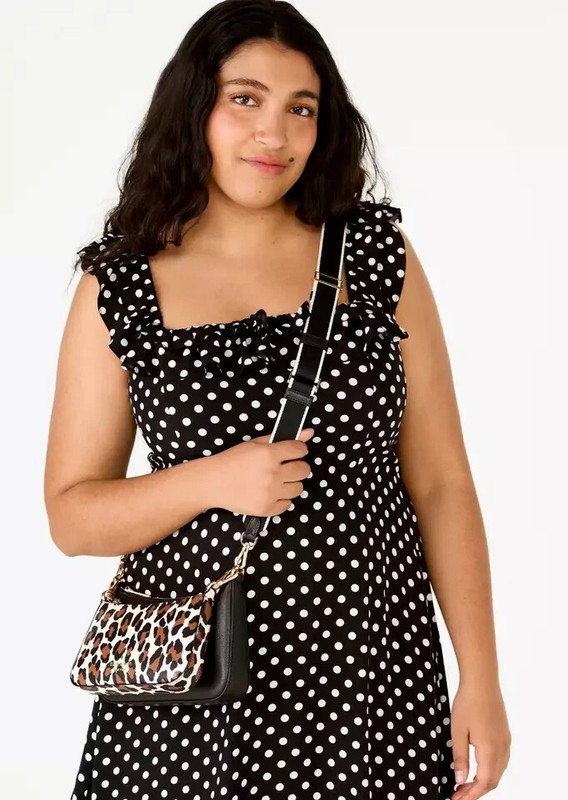 NWB Kate Spade Duet Leopard Leather Crossbody Purse KH761 Leopardo $349 Dust Bag