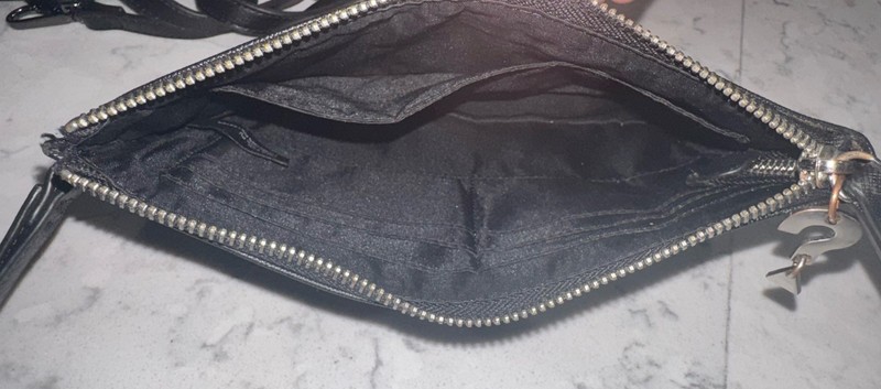 GUESS Wristlet Wallet PVC Saffiano Style Zip Logo Clutch Y2K Pouch gallery