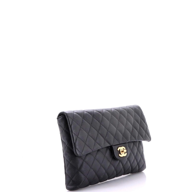 Chanel Classic Flap Clutch Quilted Caviar gallery