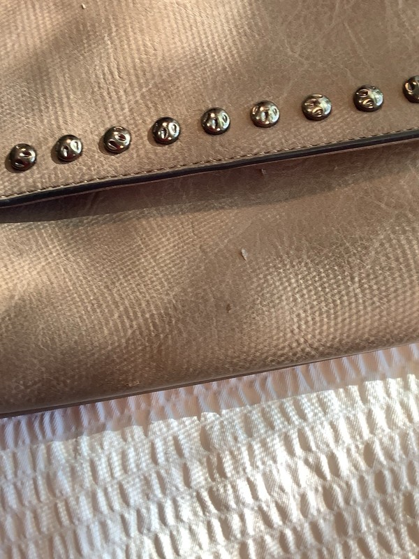 Sam & Hadley Brown Studded Chain Crossbody Bag Small Adjustable Detachable gallery