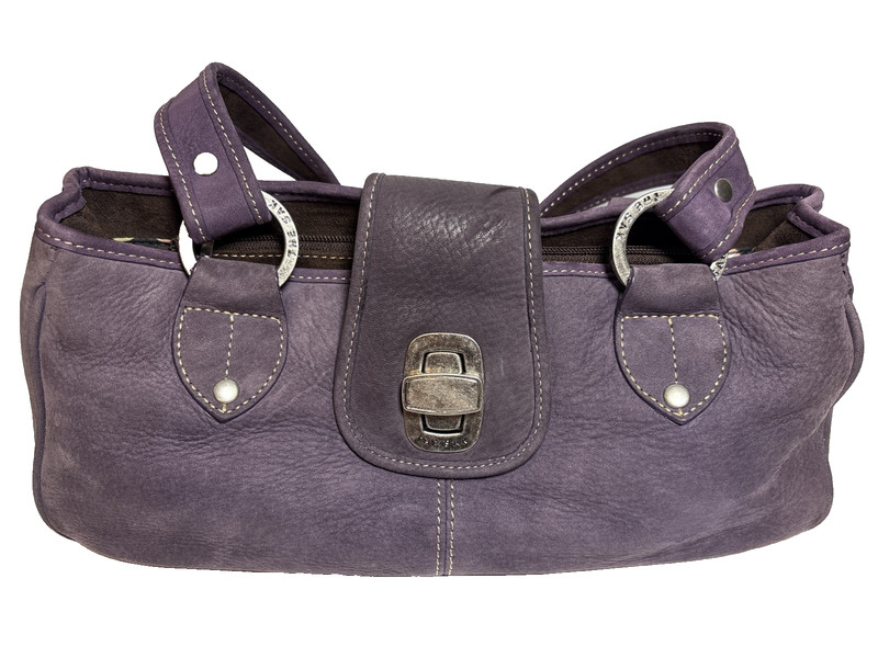 The Sak Purple Suede Leather Shoulder Bag – Boho Style Purse