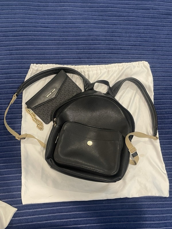 Michael Kors Women’s Black Leather Backpack Purse