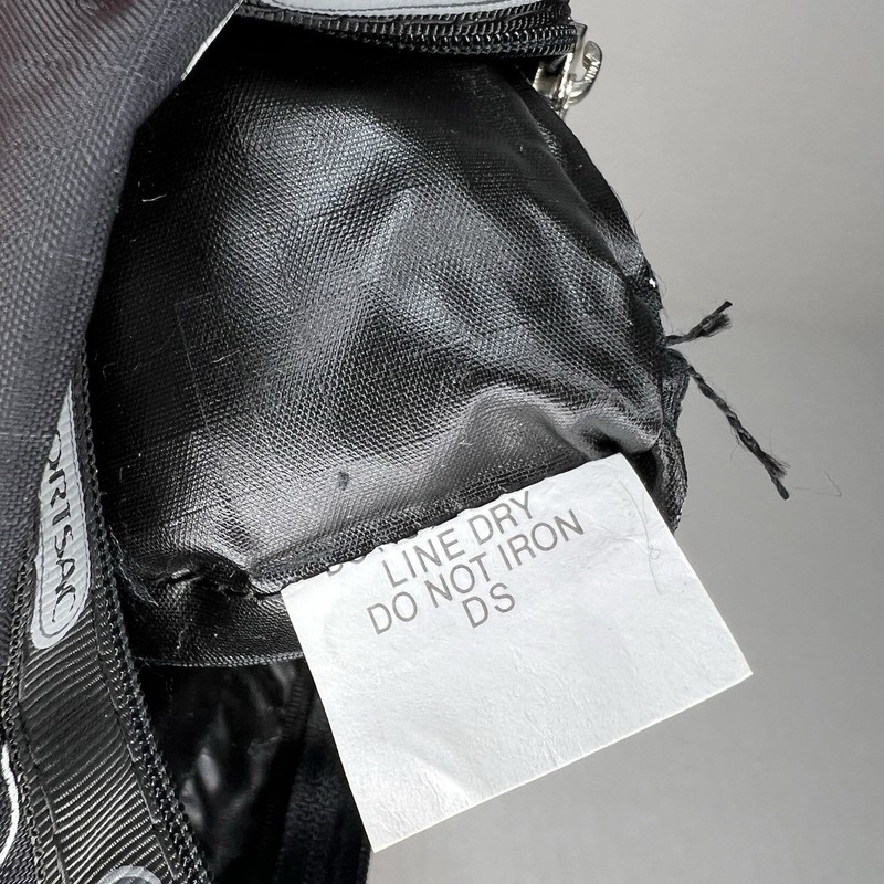 LeSportsac 3-Zip Cosmetic Travel Bag Catch-all Black Squiggles *Sticky* gallery
