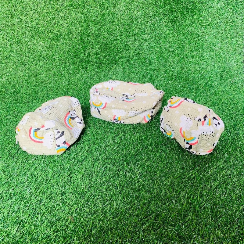 Set Of 3 Makeup Bags, Cotton Wash Bags, Women Toiletry Bags, Hand Block Print gallery