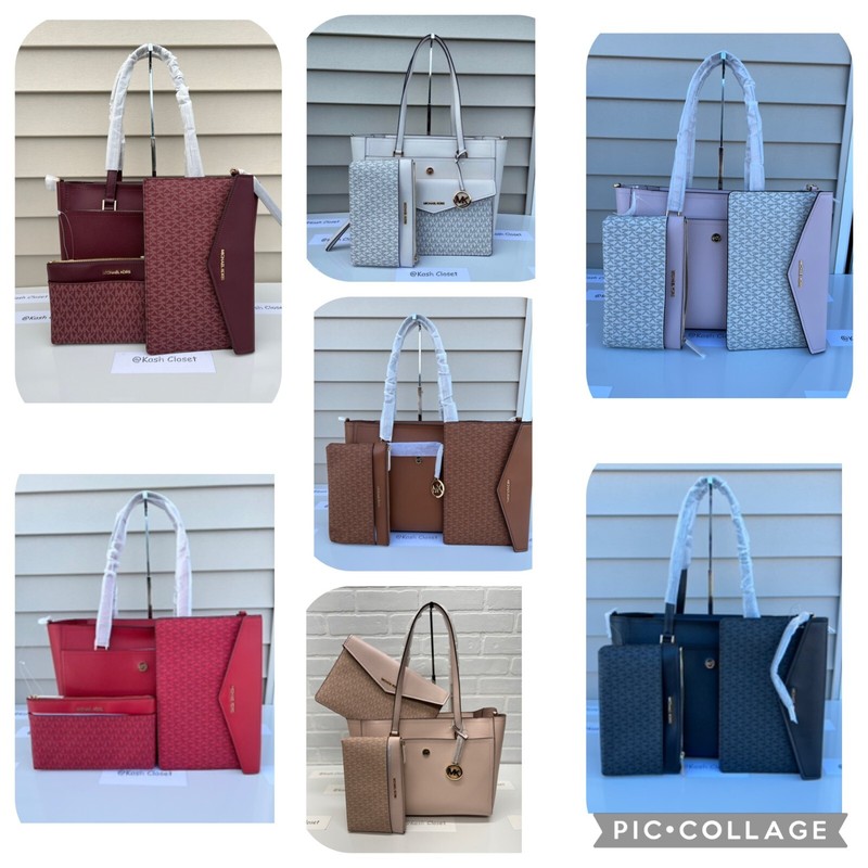 Michael Kors Maisie 3 in 1 Tote Large Leather Bag ,Clutch & crossbody