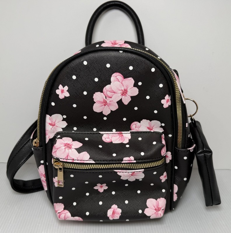 Like Dreams Small Backpack Bag Cherry Blossom Design with Coin Purse Happiness