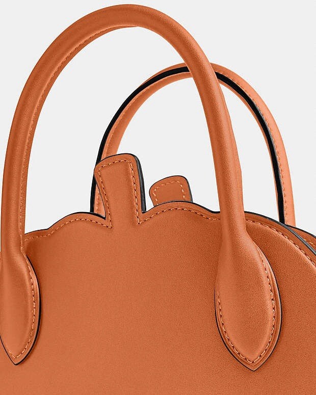 NWT Coach Pumpkin Runway CU868 Zipper Orange Leather Fall Autumn Pumpkin Purse gallery