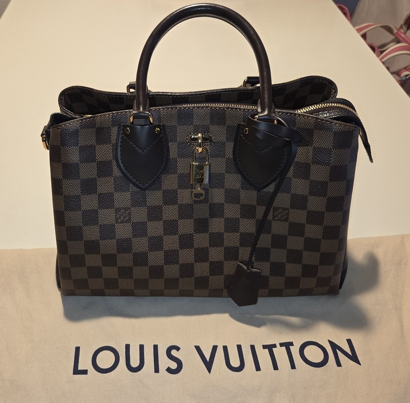 Louis Vuitton Normandy Top Handle Bag Brown Canvas