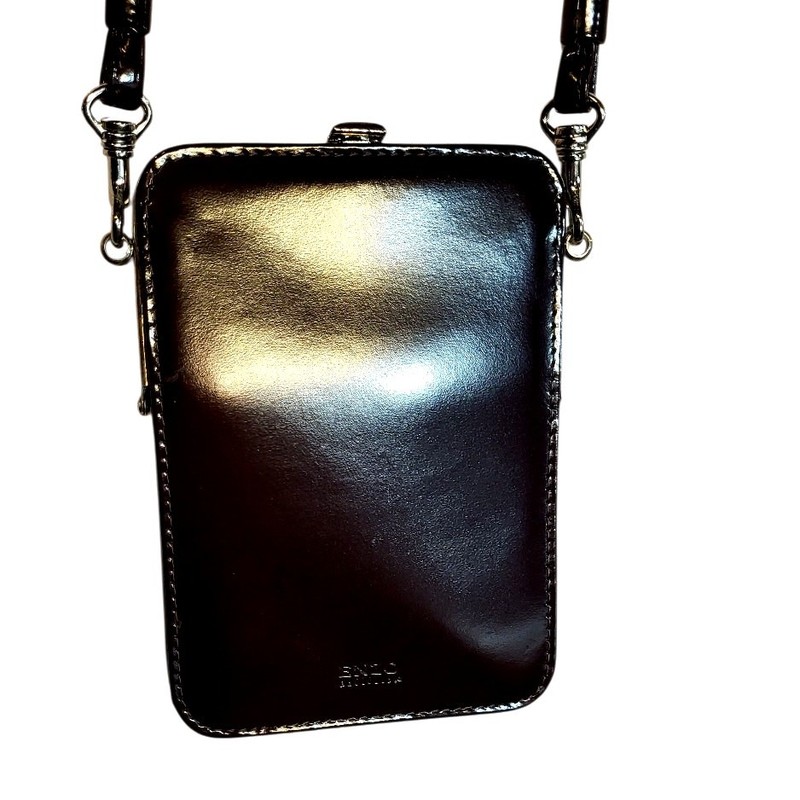 Enzo Angiolini Burgandy Brown Leather Crossbody Cellphone/ Accessory Bag gallery