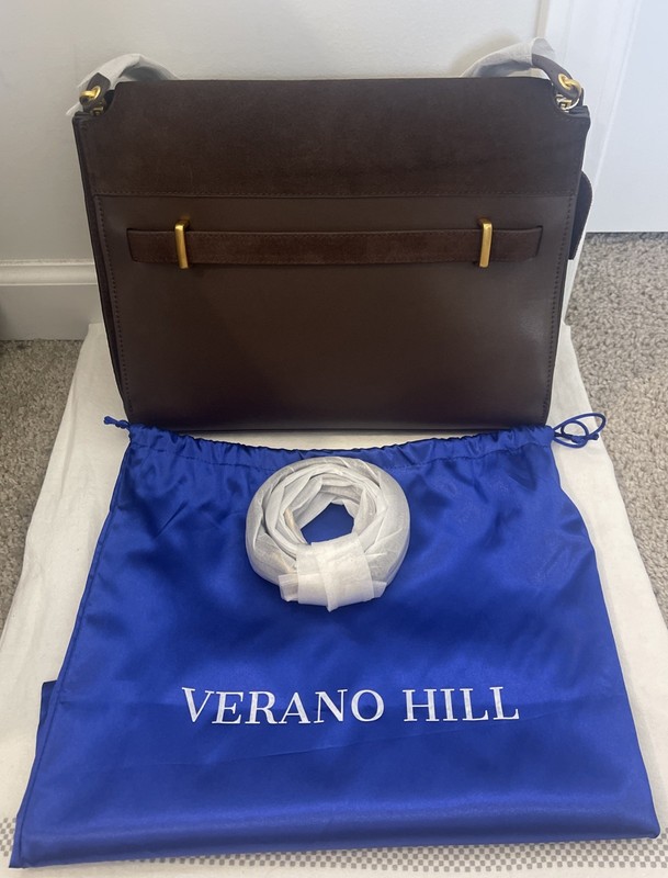 Verano Hill Dianne Woven Leather Handbag – Brown – NWT As Pictures With Bag gallery