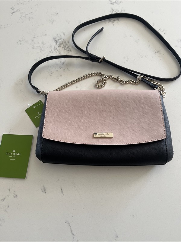 KATE SPADE Laurel Way Greer Crossbody Bag Greer Leather WKRU5437 pink black