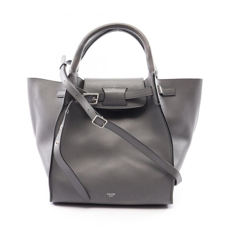 CELINE Bag: Big Bag Small Long Strap Gray W23.5H25D21cm w/o accessories;