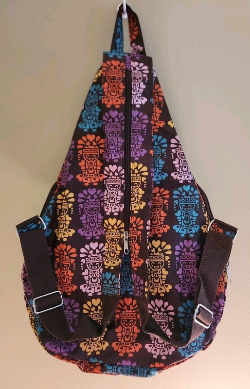 Aztec Themed Backpack Compartment Matching Keychain Tribal Sling Bag Durable 🎒 gallery