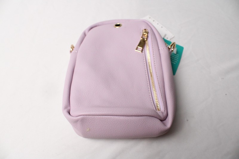 UHIW Women's Small Multi Zip Closure Crossbody Bag CA4 Purple One Size gallery