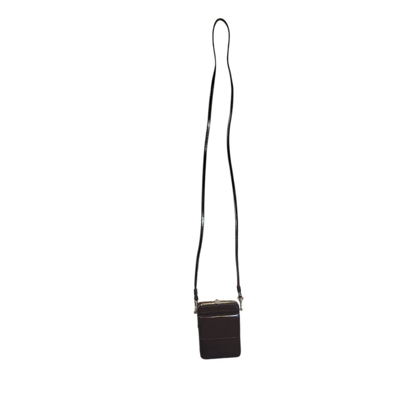 Enzo Angiolini Burgandy Brown Leather Crossbody Cellphone/ Accessory Bag gallery
