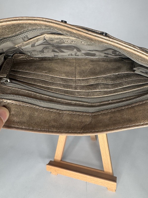 MICHAEL Michael Kors Metallic Leather Webster Ruched Clutch gallery