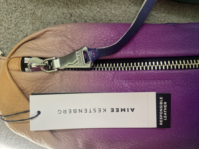 NWT Aimee Kestenberg Milan Bum Bag Leather Island Ombre Rainbow Retails for $128 gallery