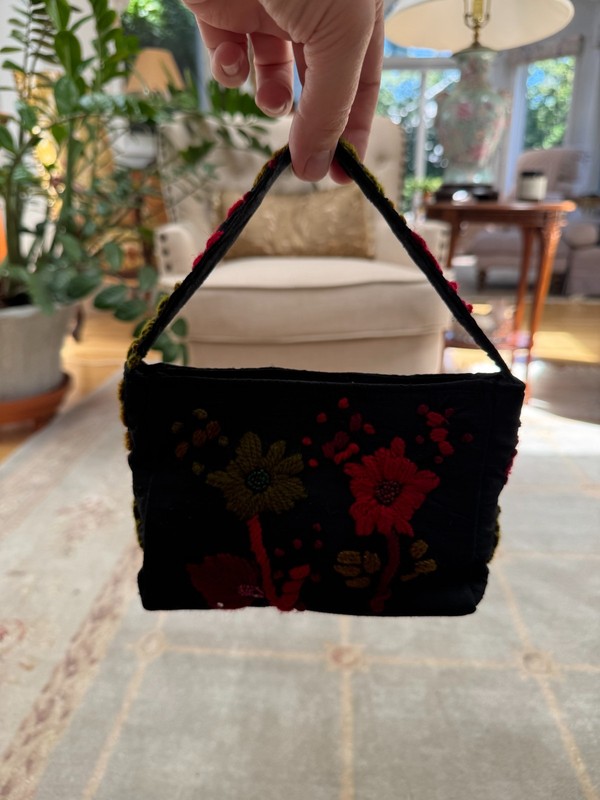 J. Jill Black Floral Purse - Red & Green Embroidery - Petite! gallery