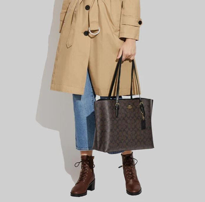 COACH MOLLIE Signature Coated Canvas Leather Sho G2U gallery