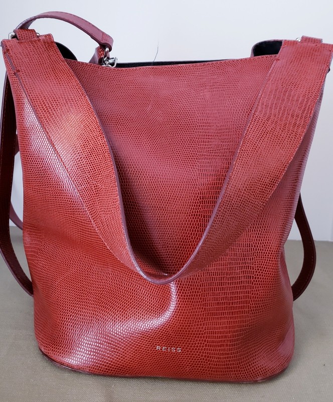 Reiss HandBag Red Leather Shoulder
