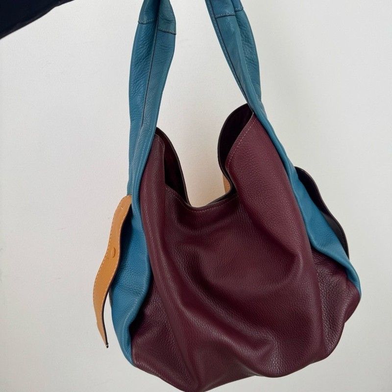 COACH 1941 Hobo Bandit 39 In Colorblock Pebble Leather Bag two in one gallery