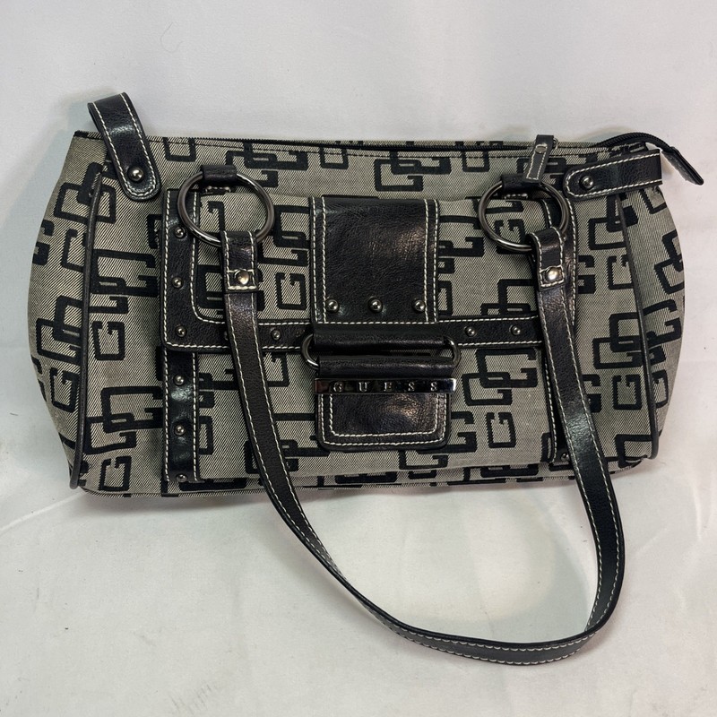 Guess Handbag Purse 14×8 Brown Leather Straps