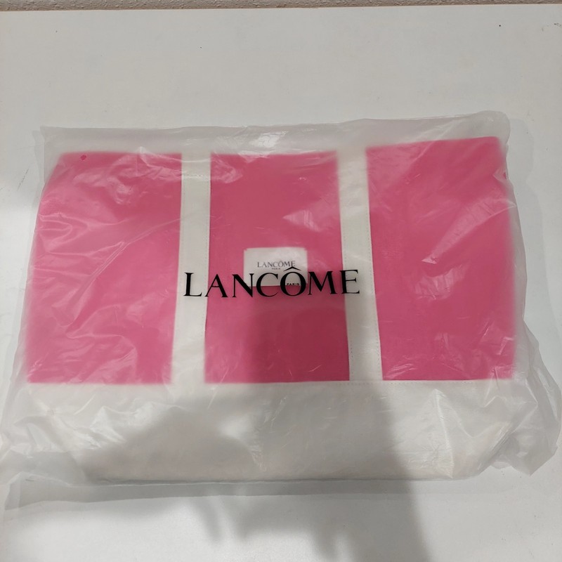New version Lancome pink canvas polyester tote bag medium large 17″ x 12″ NEW
