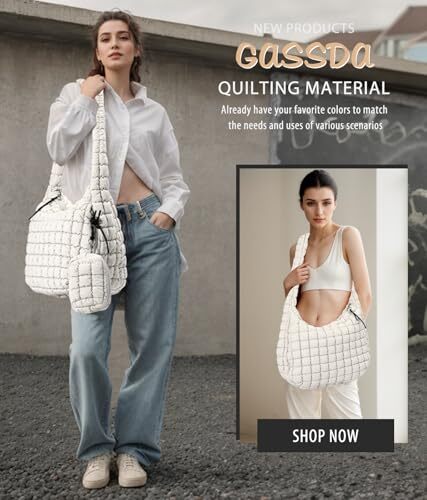 Puffer Tote Bag for Women Quilted Tote Bag Large Crossbody Bag Puffy Bag Bag gallery